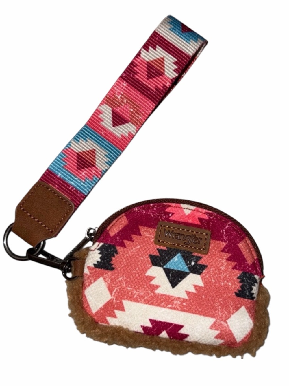 Wrangler Pink and Brown Patterned Coin Pouch